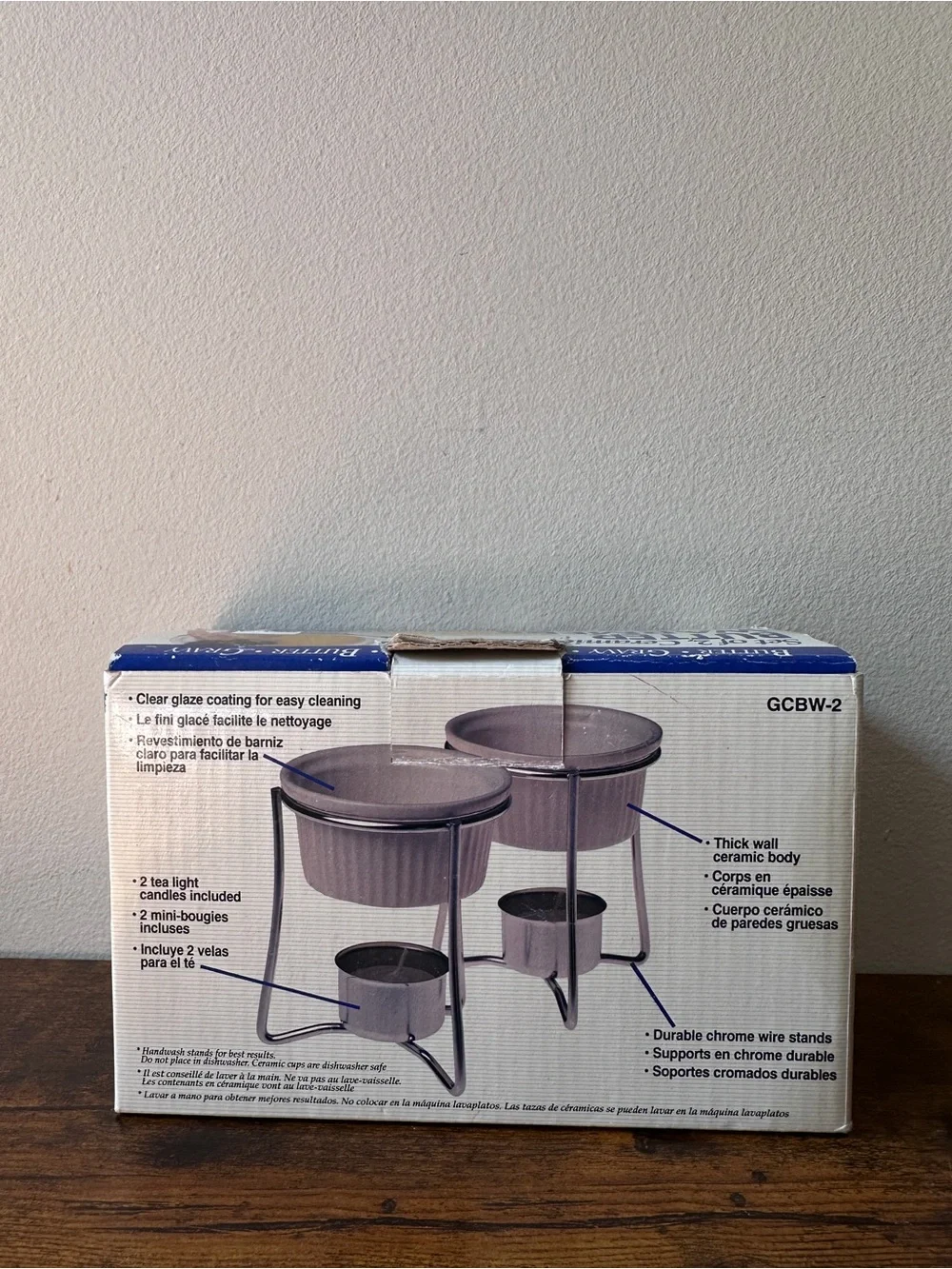Progressive International Ceramic Butter Warmers Set of 2 Fondue Sauces Gravy‎